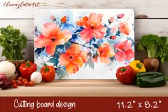 Flowers Cutting Board Design. Meadow Wildflowers Product Image 1