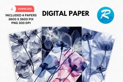 Flowers Digital Paper, Flowers Background Product Image 1