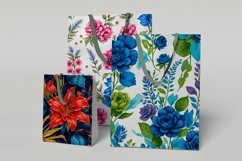 watercolor flowers digital papers, natural flowers patterns Product Image 3