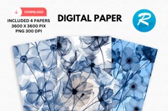 Flowers Digital Paper, Flowers Background Product Image 1