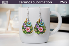 Wildflowers Teardrop Earrings | Pastel Flowers Earrings Product Image 1