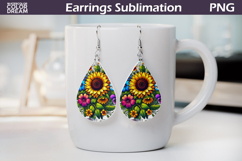Sunflowers Teardrop Earrings | Wildflowers Earrings Product Image 1