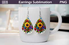 Sunflowers Teardrop Earrings | Wildflowers Earrings Product Image 1