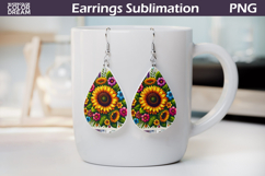 Sunflowers Teardrop Earrings | Wildflowers Earrings Product Image 1