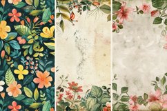 Flowers &amp; Foliage Digital Paper Bundle Product Image 4