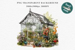 Flowers Glasshouse Garden Floral Clipart PNG Scrapbooking Art Watercolor Transparent wedding invitation shirt designs sublimation printable bloom architecture