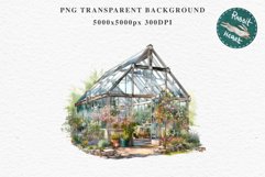 Flowers Glasshouse Garden Floral Clipart PNG Scrapbooking Art Watercolor Transparent wedding invitation shirt designs sublimation printable bloom architecture