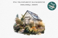Flowers Glasshouse Garden Floral Clipart PNG Scrapbooking Art Watercolor Transparent wedding invitation shirt designs sublimation printable bloom architecture