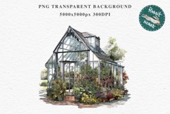 Flowers Glasshouse Garden Floral Clipart PNG Scrapbooking Art Watercolor Transparent wedding invitation shirt designs sublimation printable bloom architecture