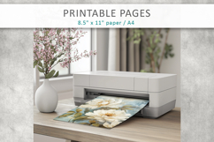 grunge floral junk journal, vintage peonies printables Product Image 6