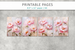 floral junk journal, grunge flower digital paper Product Image 2