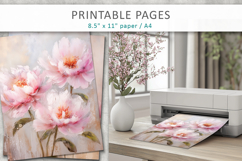 floral junk journal, grunge flower digital paper Product Image 3