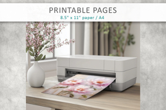 floral junk journal, grunge flower digital paper Product Image 7