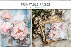 floral junk journal, floral paper Product Image 5