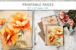 floral junk journal, floral backgrounds Product Image 5