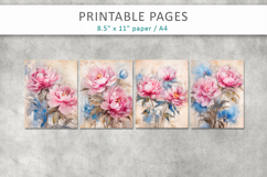 floral junk journal, floral scrapbook paper Product Image 2