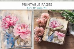 floral junk journal, floral scrapbook paper Product Image 3