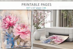 floral junk journal, floral scrapbook paper Product Image 4