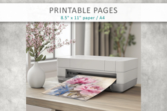 floral junk journal, floral scrapbook paper Product Image 7