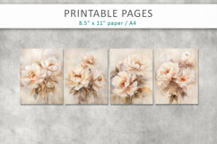 grunge floral junk journal, scrapbook paper Product Image 2