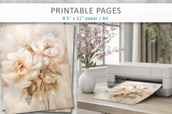 grunge floral junk journal, scrapbook paper Product Image 4