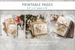 grunge floral junk journal, scrapbook paper Product Image 7