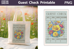 Wildflowers Guest Check | Junk Journal Printable Product Image 1