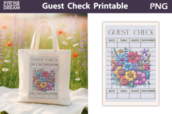 Wildflowers Guest Check | Junk Journal Printable Product Image 1
