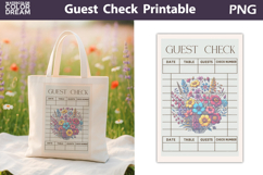 Wildflowers Guest Check | Junk Journal Printable Product Image 1