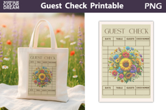Sunflowers Guest Check | Junk Journal Printable Product Image 1