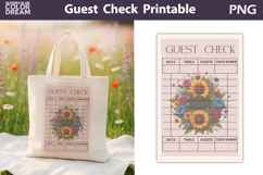 Sunflowers Guest Check | Junk Journal Printable Product Image 1