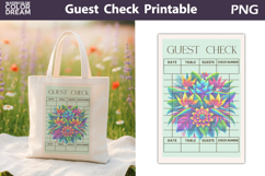 Tropical Flowers Guest Check | Junk Journal Printable Product Image 1