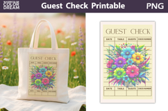 Wildflowers Guest Check | Junk Journal Printable Product Image 1