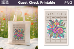 Wildflowers Guest Check | Junk Journal Printable Product Image 1