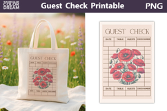 Poppies Guest Check | Junk Journal Printable Product Image 1