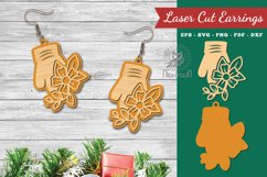 Flowers Hand Sock Laser Cut Earrings Product Image 1
