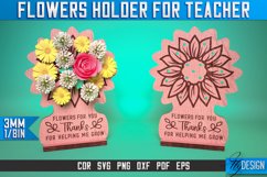 Flowers Holder Teacher Laser Cut SVG | Cut and Engrave Product Image 1
