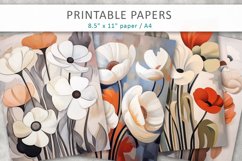 Flowers Illustration Printable Papers Product Image 1