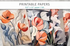 Floral Illustration Printable Papers Product Image 1