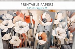 Flowers Art Illustration Printable Papers Product Image 1