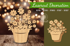 Flowers in Pot Lasercut Decoration Product Image 1