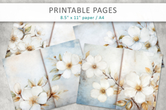 floral junk journal, floral vintage pages Product Image 1
