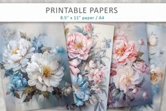 Flowers Junk Journal Paper Product Image 1