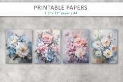 Flowers Junk Journal Paper Product Image 2