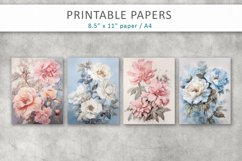 floral illustration printable paper Product Image 2