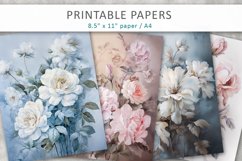 Floral Junk Journal Digital Papers Product Image 1