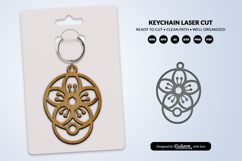 Flowers Keychain Laser Cut SVG Product Image 3