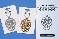 Flowers Keychain Laser Cut SVG Product Image 2