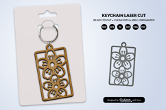 Flowers Keychain Laser Cut SVG Product Image 2