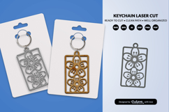 Flowers Keychain Laser Cut SVG Product Image 1